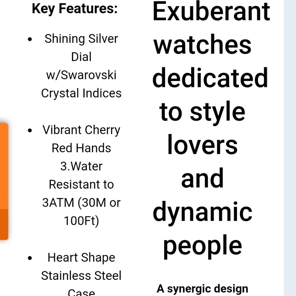 Cronotech Heart Shaped Crystal Indices Watch - Picture 13 of 15